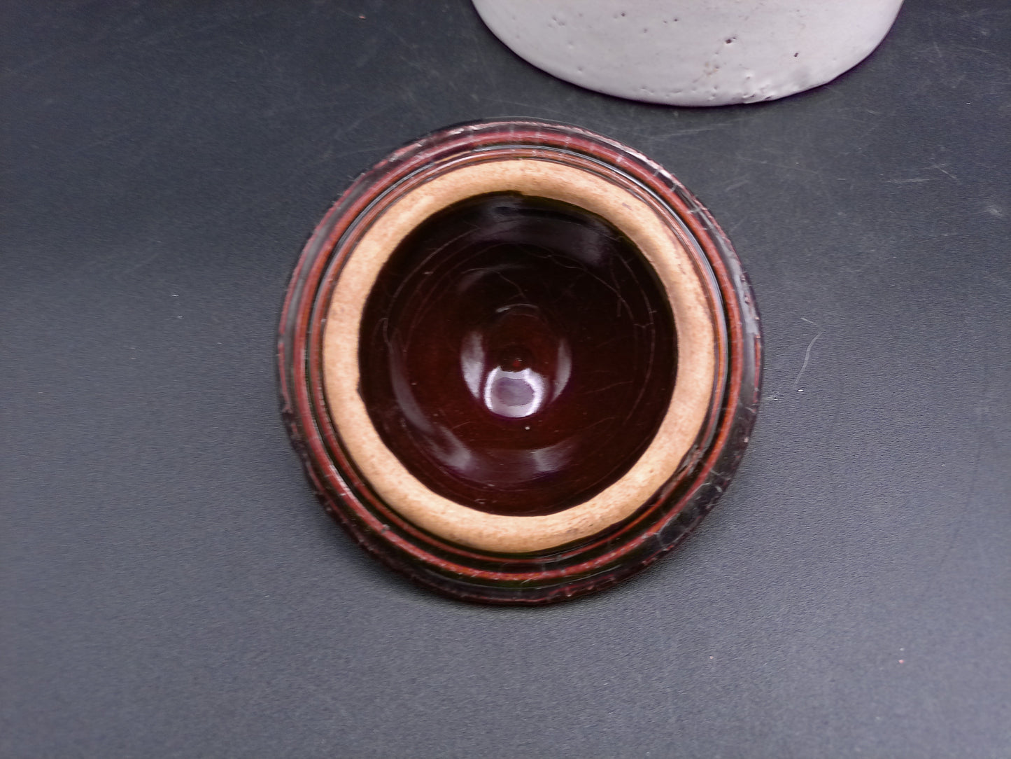 Western Stoneware  8"  Lidded Jar Crock Weir Seal Monmouth Illinois