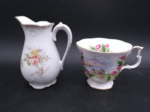 Royal Albert Bone China Tea Cup and other brand  Decorative Picher with Royal Floral Decor