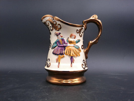 Pottery Wade Festival England Small Milk Pitcher or Creamer Dancer design Vintage