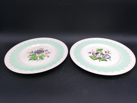 Wedgwood China Corinthian 1930s Mint Color made in England Lot of 2