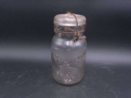 Atlas EZ Seal  Glass Jar Vintage