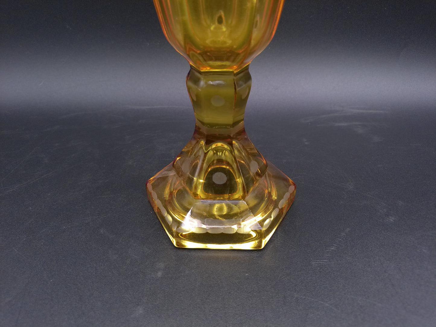 Oil Lamp Amber Color Vintage 1900s