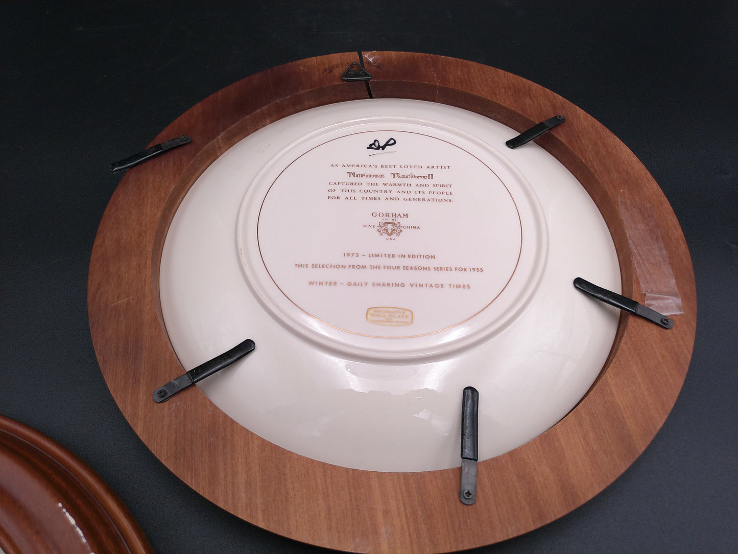 Norman Rockwell 1973 Limited Ed. "Four Seasons Ser and all Fondly We Do Remember plate