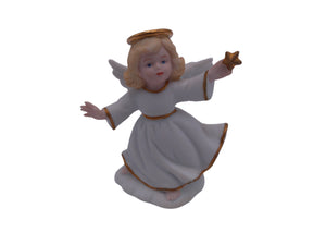 Celestial Celia Angel with Star Golden Halos Figurine Bronson Collectibles 3.75"
