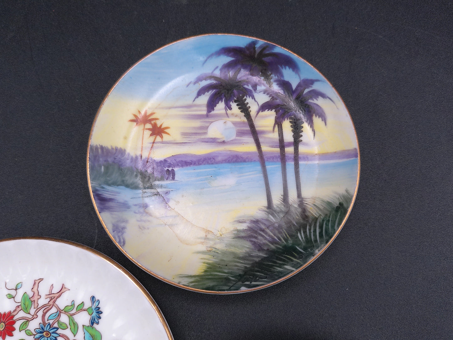Lot of 3 Japanese plate Aynsley Pembroke Fine Bone China and Japan small Island Plate