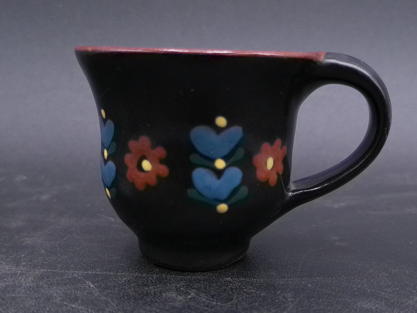 Coffee Mug Lot of 4 and Small Bowl Colorful some from Poland Swedish