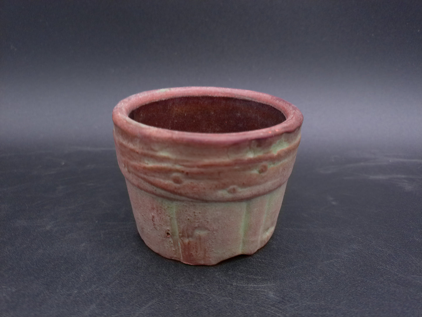 Zane Ware Pottery Bowl Vase Planter Brown Clay Made in USA