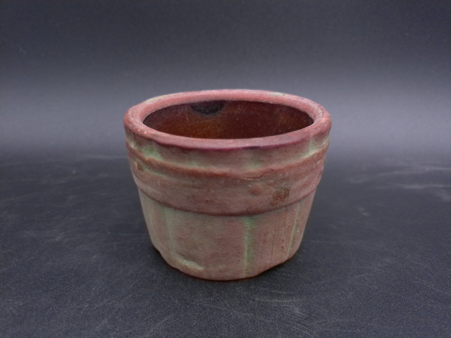 Zane Ware Pottery Bowl Vase Planter Brown Clay Made in USA