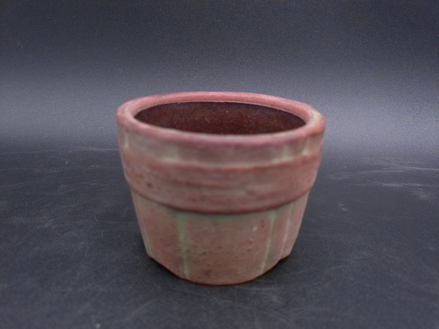 Zane Ware Pottery Bowl Vase Planter Brown Clay Made in USA