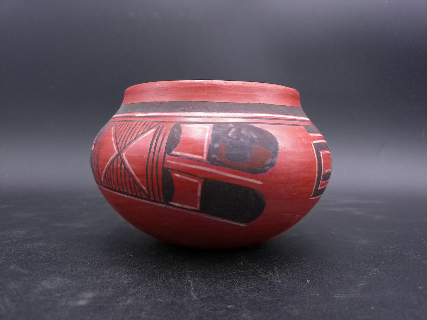 Early Hopi Ceramic Clay Pot Vintage signed Carol