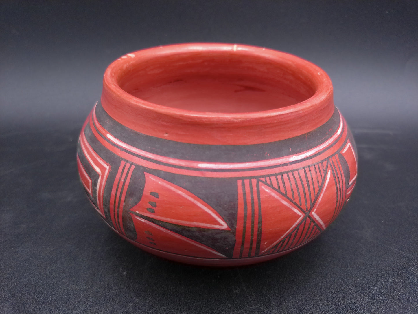 Early Hopi Ceramic Clay Pot Vintage signed Carol