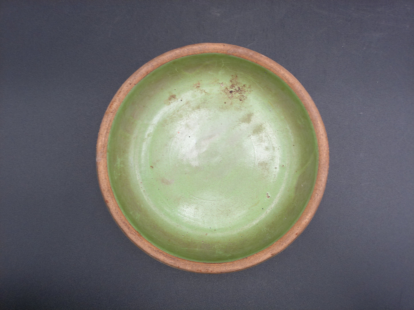 Red Wing pottery planter drip plate saucer Caladium Leaf good condition