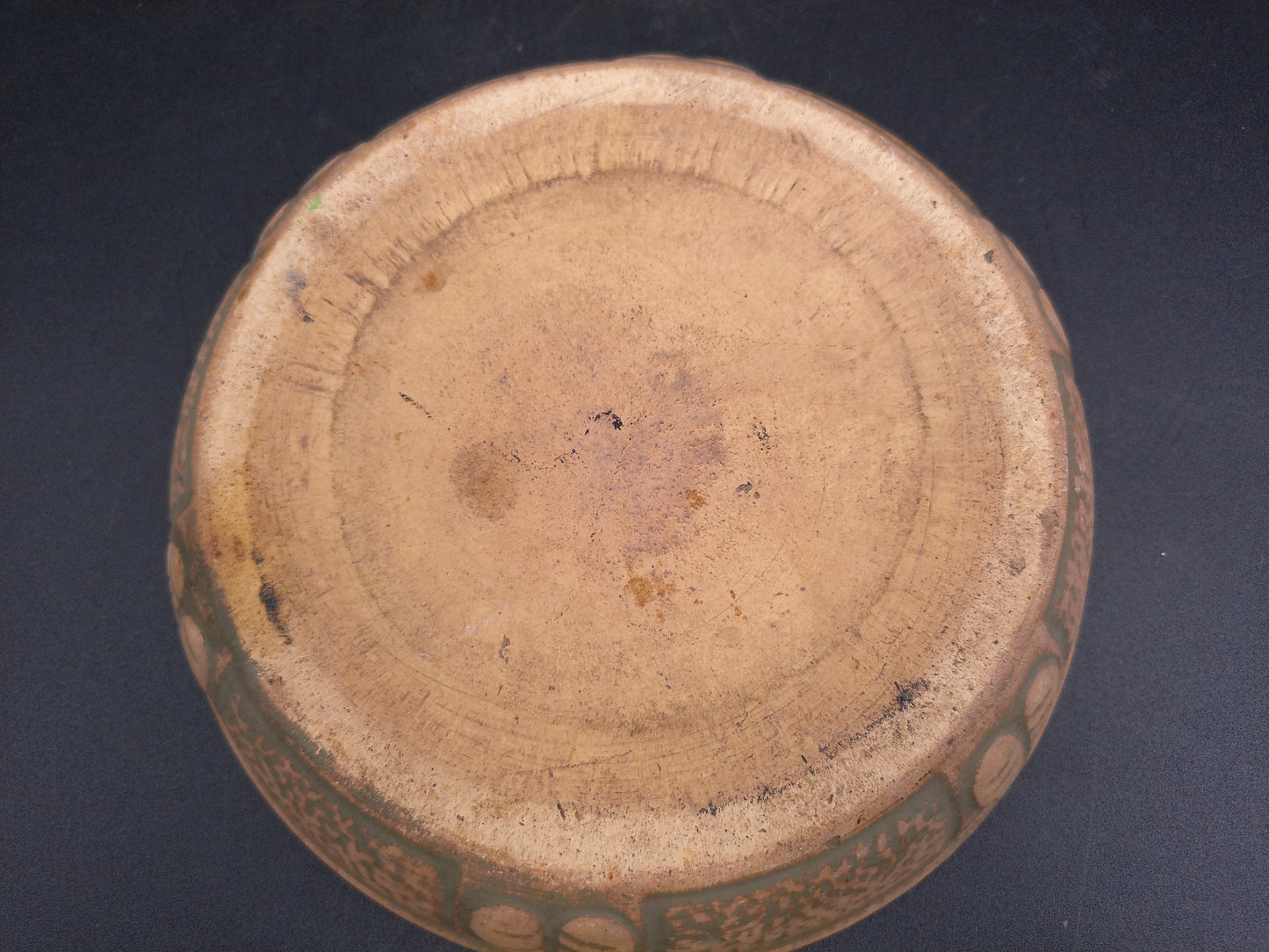 Red Wing pottery planter drip plate saucer Caladium Leaf good condition
