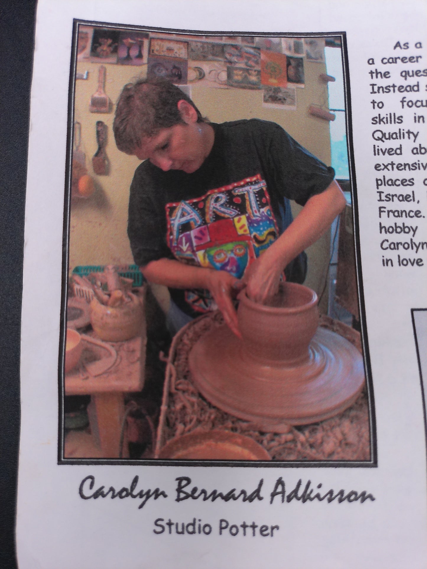 Clay Vase is a stunning piece of art. Handcrafted and signed by Eleanor HalwoodArtist Carolyn Adkisson