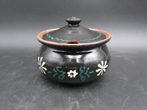 Pottery Jam Pot Flower Design