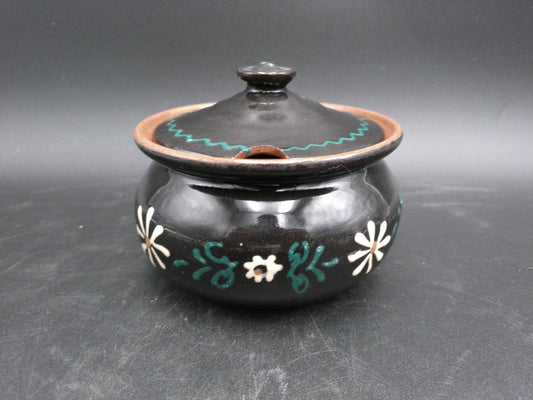Pottery Jam Pot Flower Design