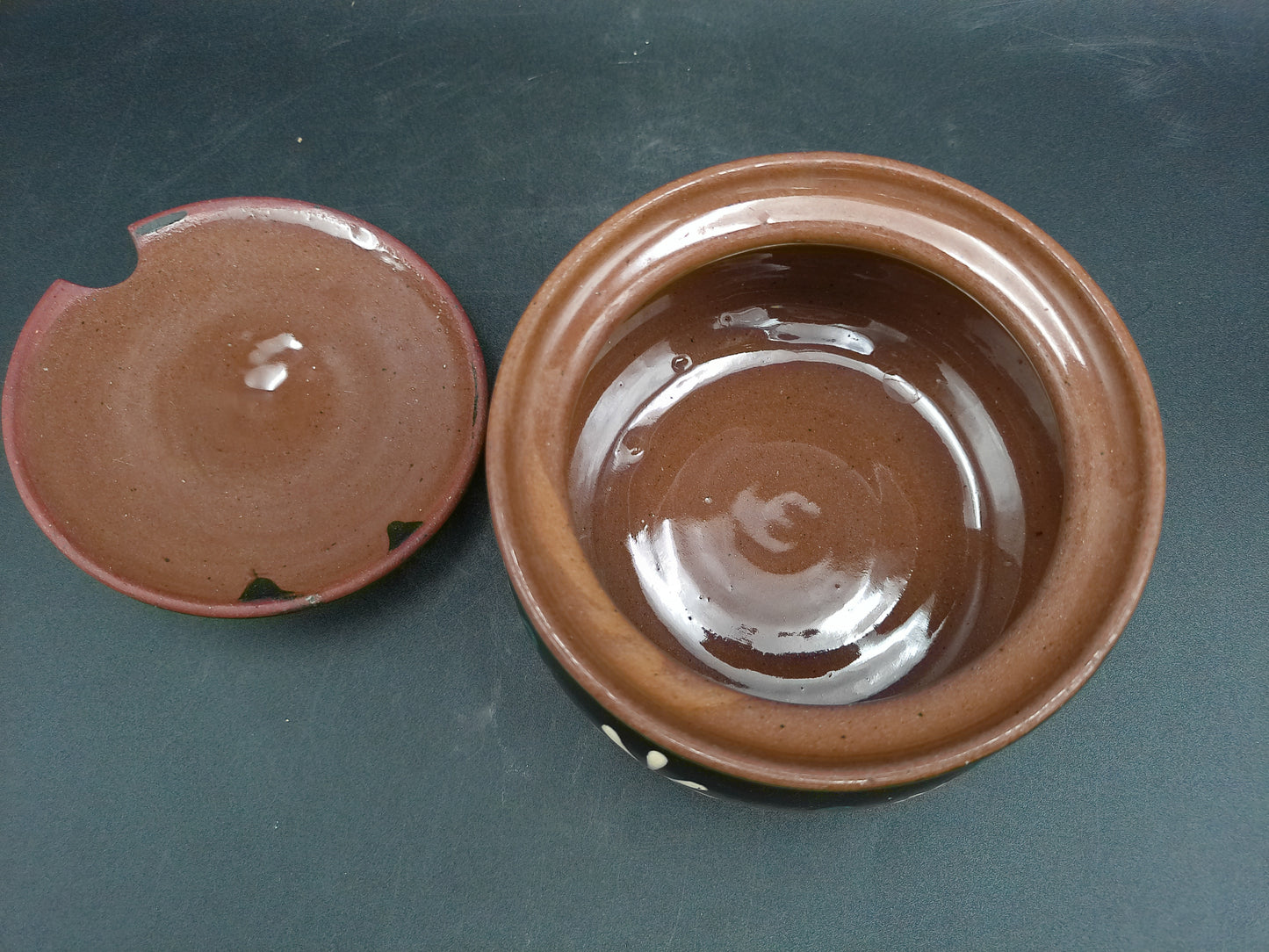 Pottery Jam Pot Flower Design