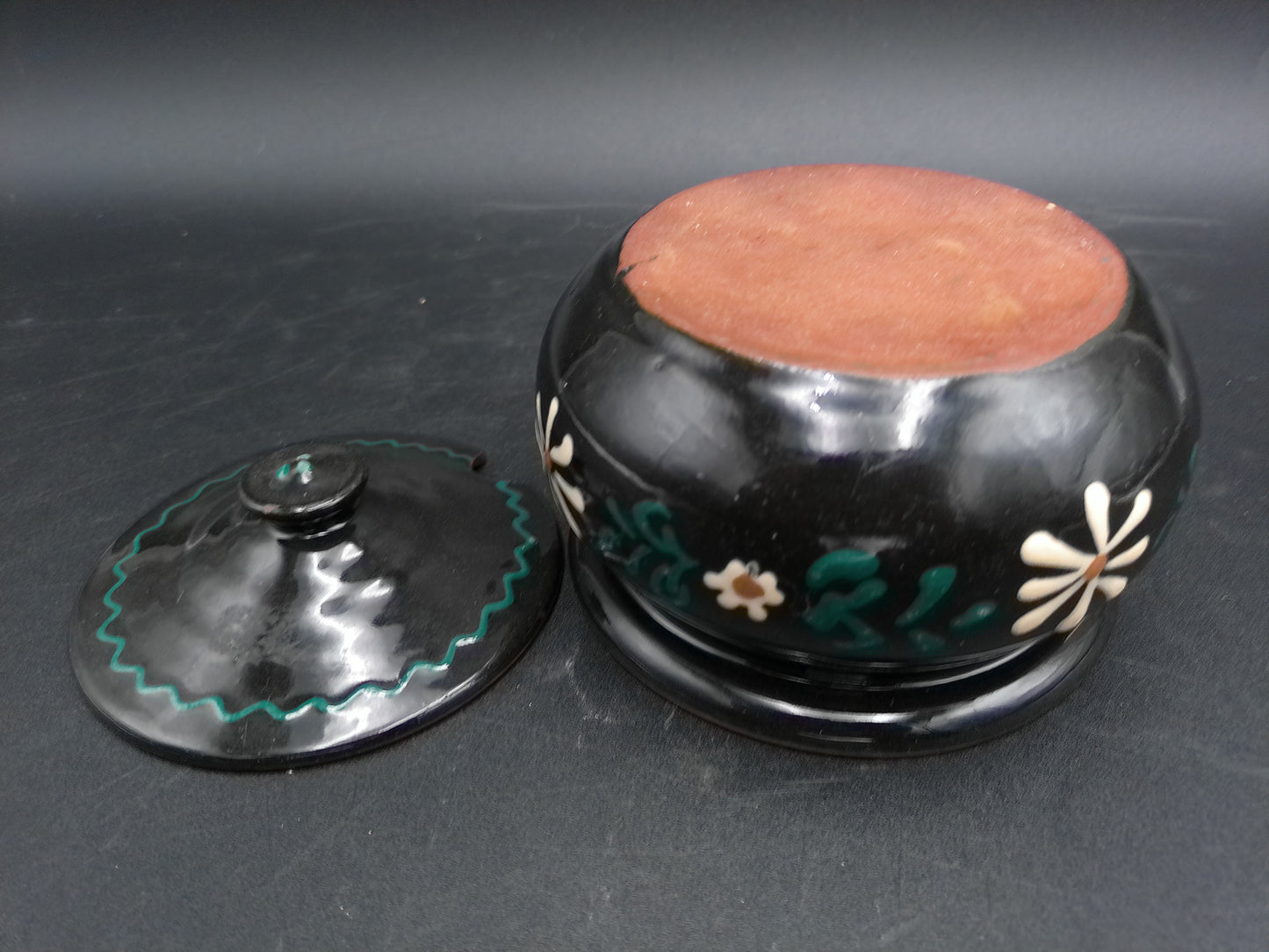 Pottery Jam Pot Flower Design