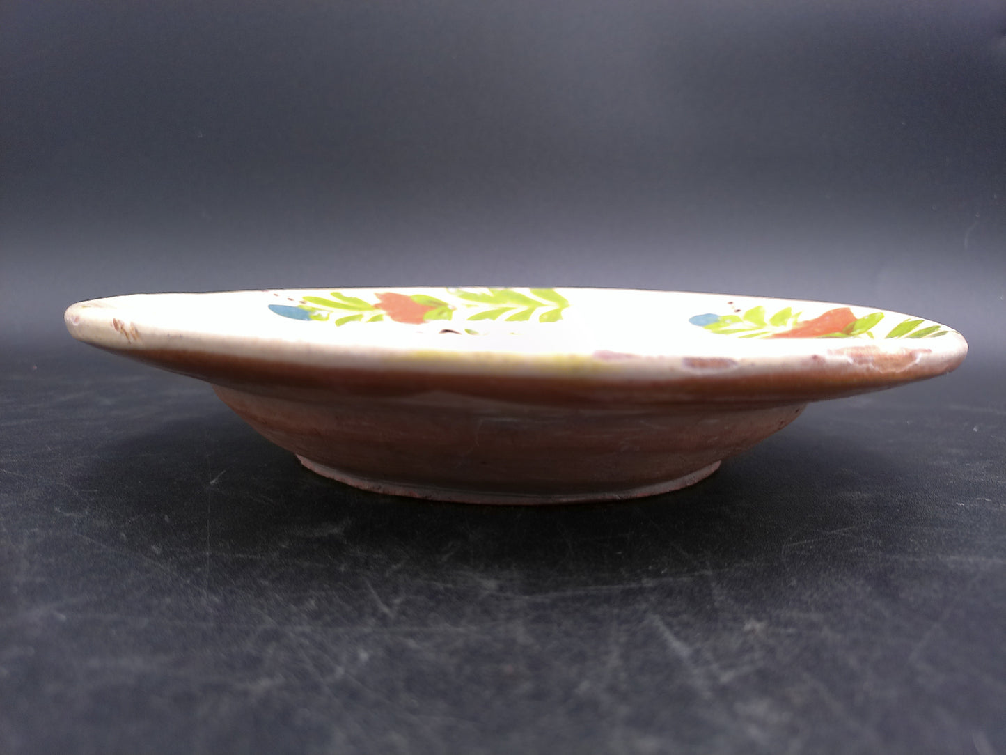 Pottery  two Decorative Wall Plates Vintage