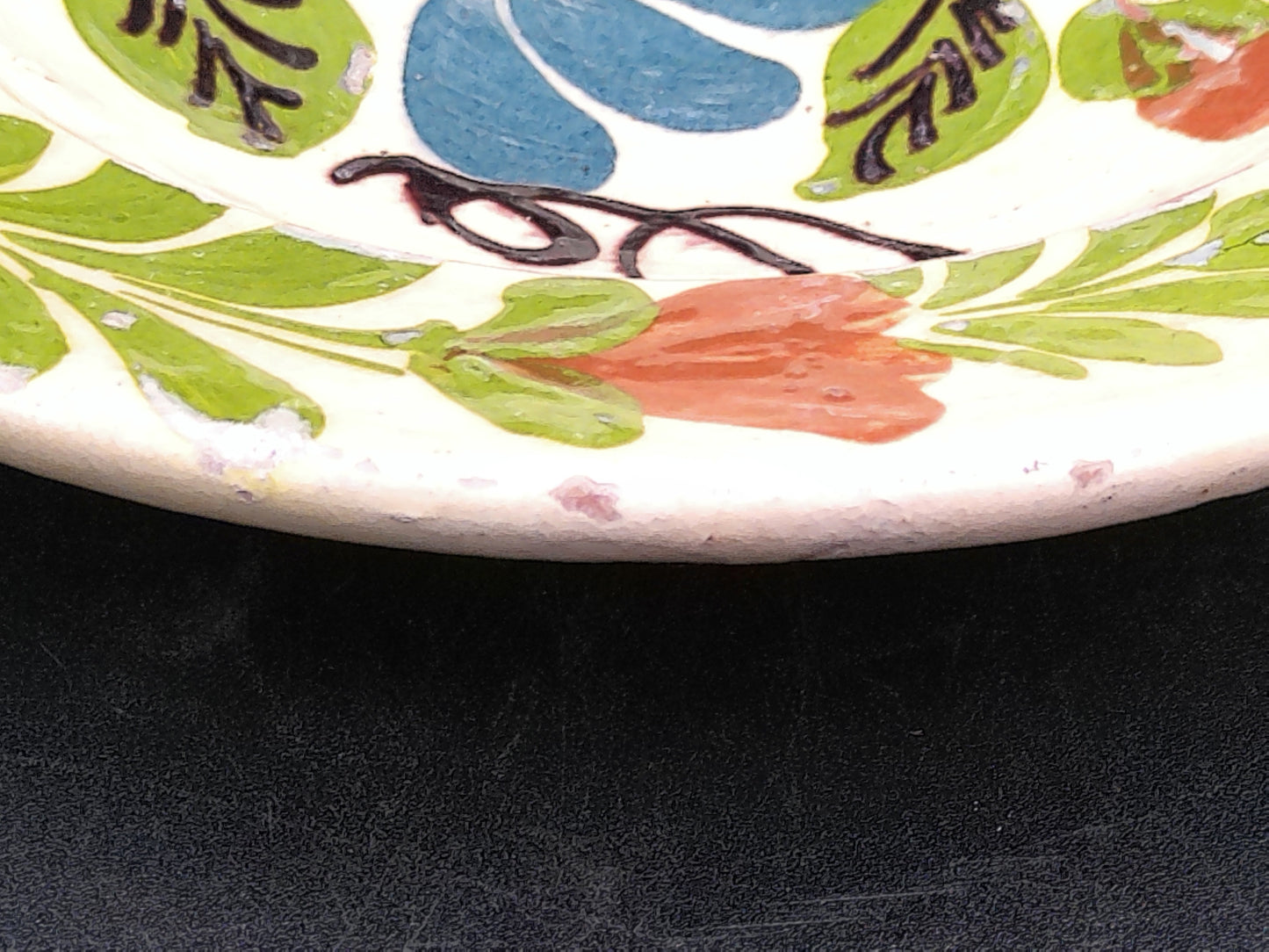 Pottery  two Decorative Wall Plates Vintage