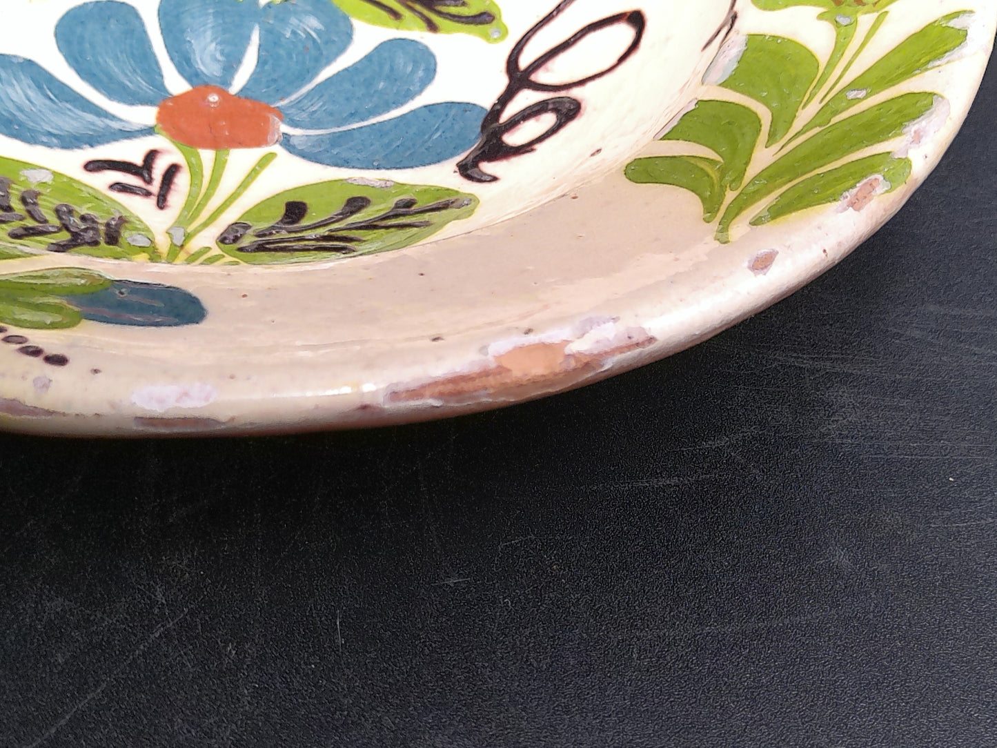 Pottery  two Decorative Wall Plates Vintage