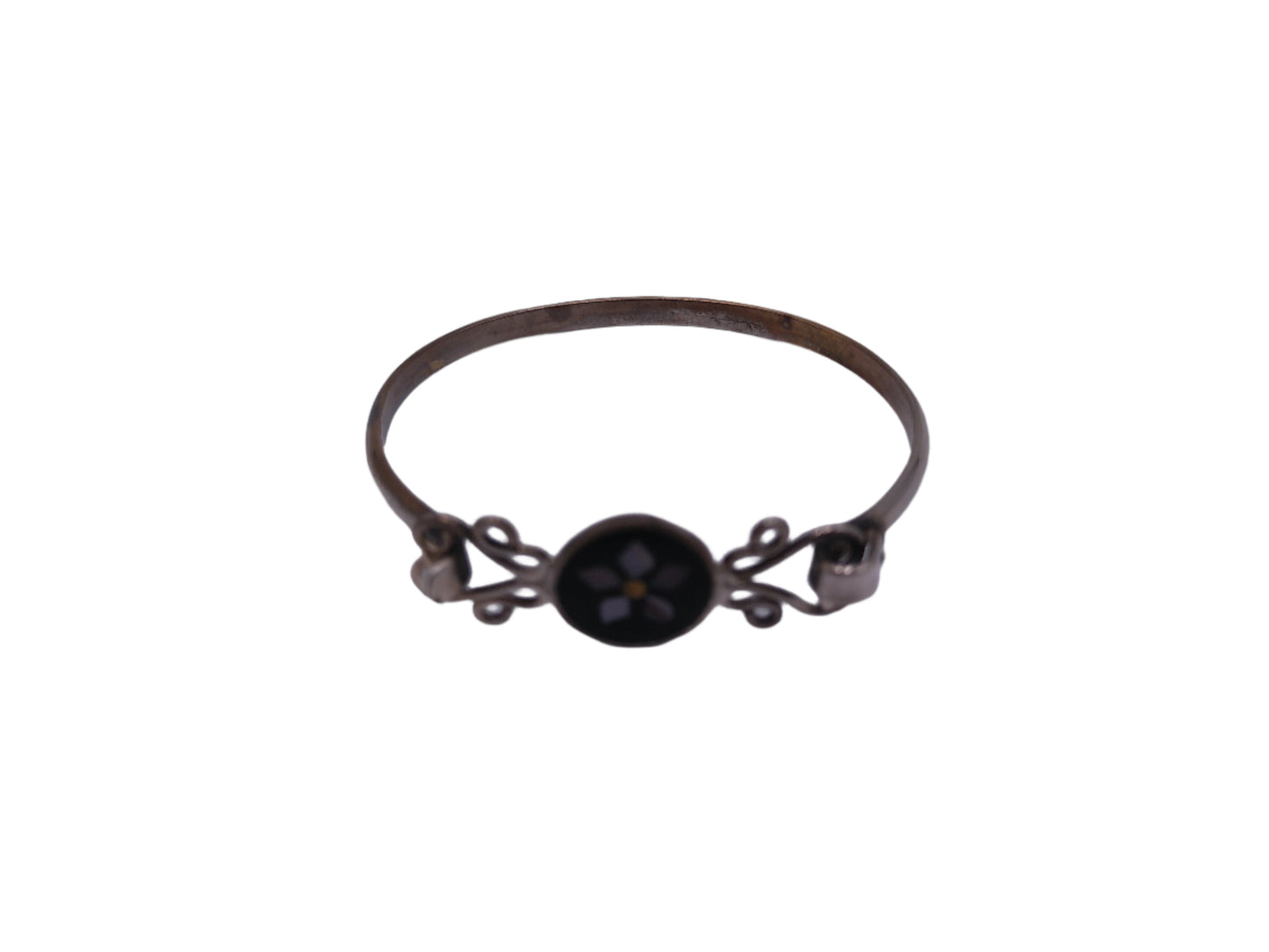 Vintage Mexican Silver Bracelet Child With Stone design