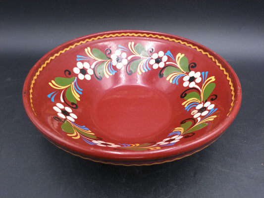 Hand Painted  Decorative Floral Wall Plate Likely French Design