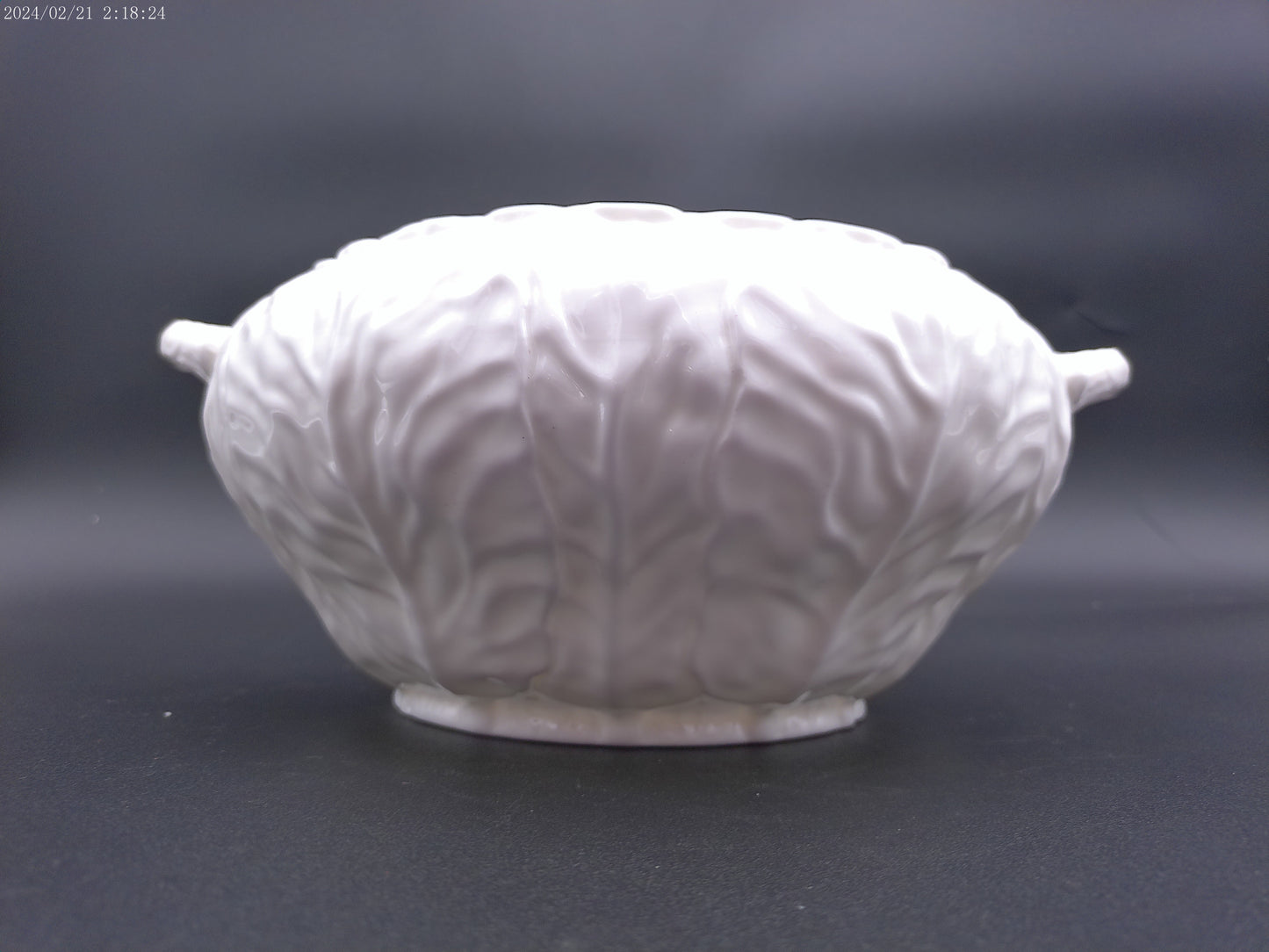 Coalport Bone China Bowl Cabbage Leaf White Porcelain