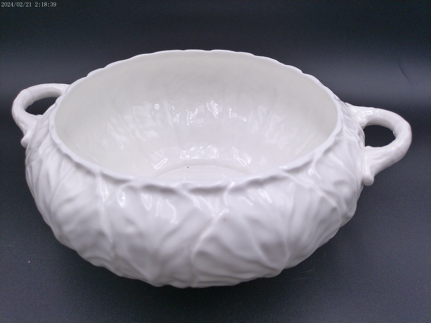 Coalport Bone China Bowl Cabbage Leaf White Porcelain