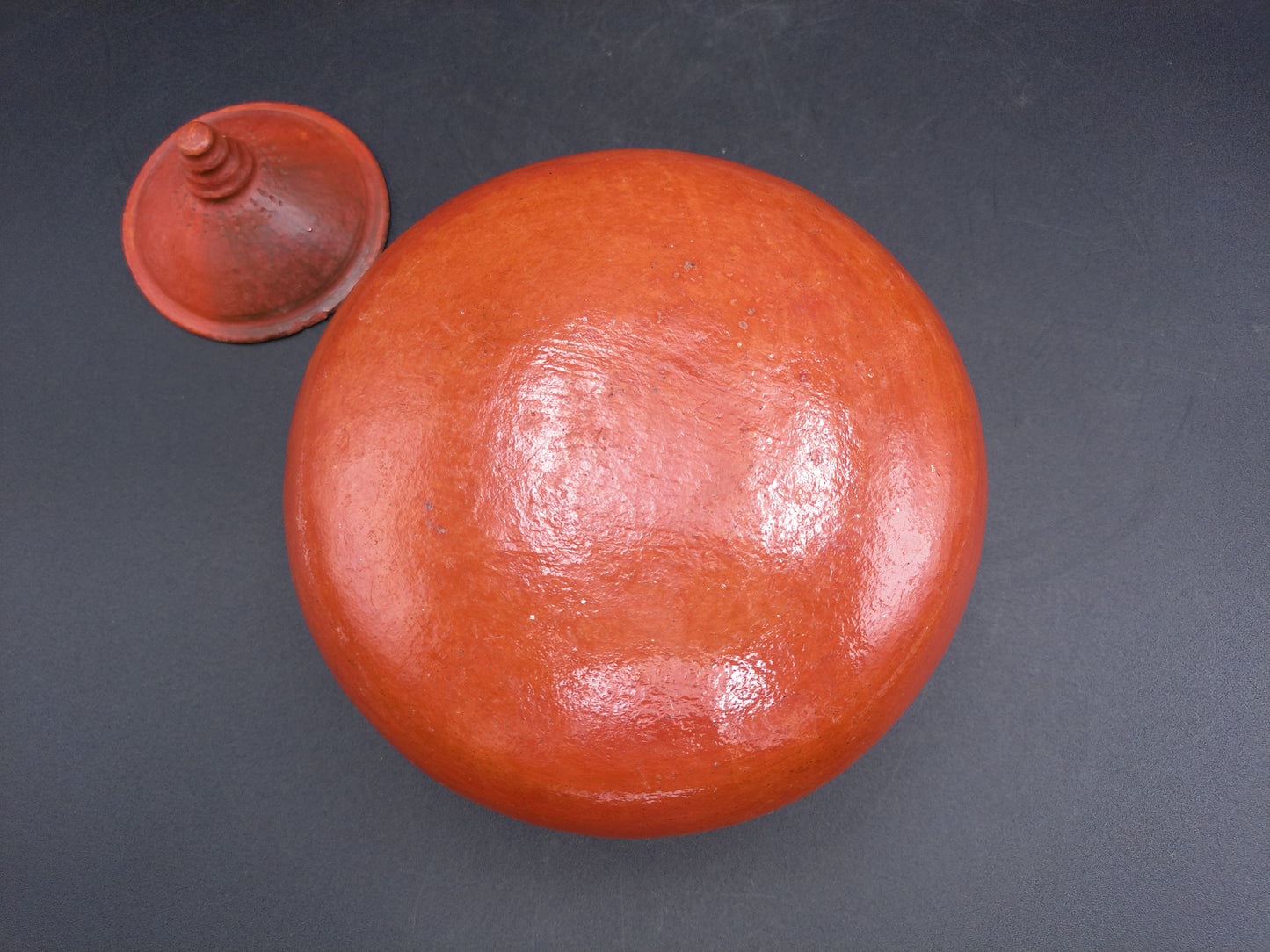 Clay Curd Pot With Lid Unique Design Pattern Antique old Rare
