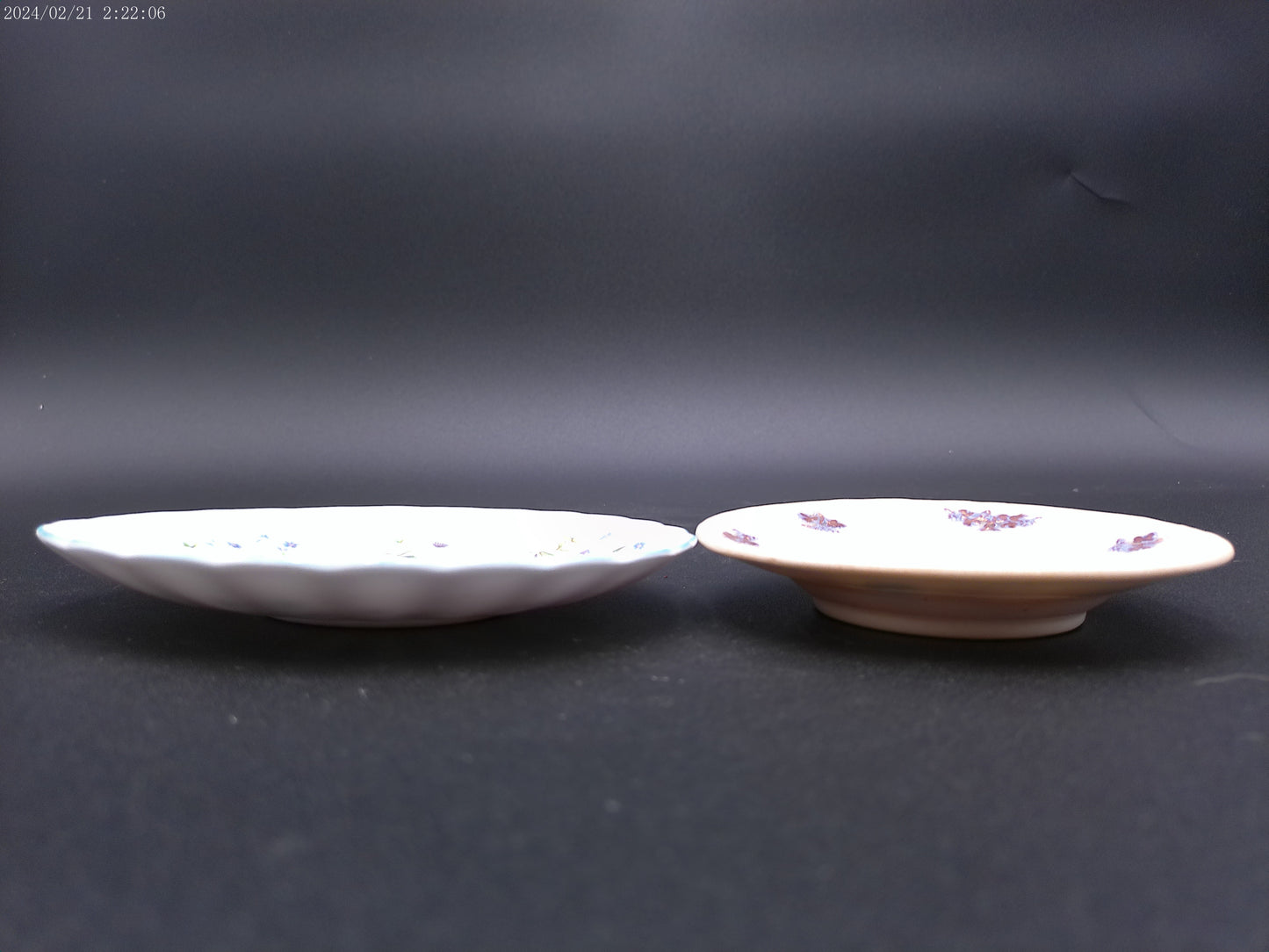 Shelley England Fine Bone China "Blue Rock" 13591 Saucer and another plate
