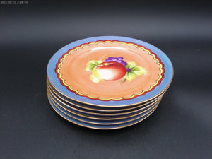 Porcelain Fruit Dinner Plate quantity 6 Vintage