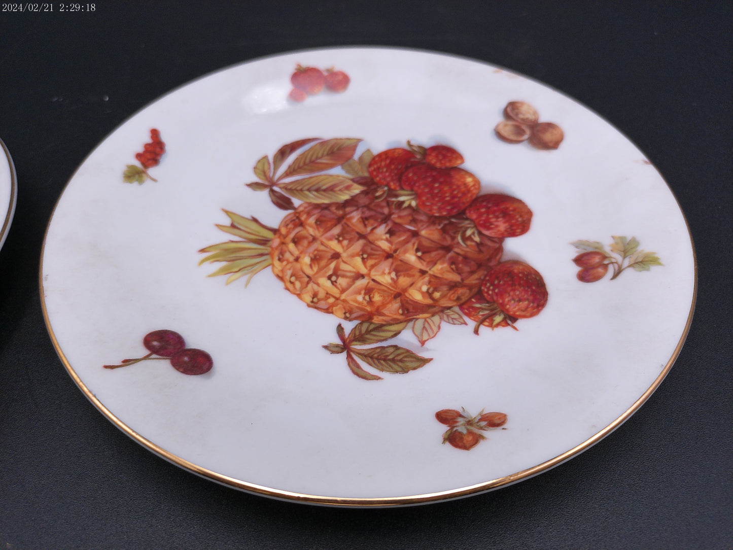 Mitterteich German Fruit Plates Lot of 2 Vintage