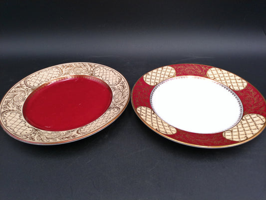 Schumann Dresden Gold Plated Rim Plates and one Mitton China Tiffanyn Co.