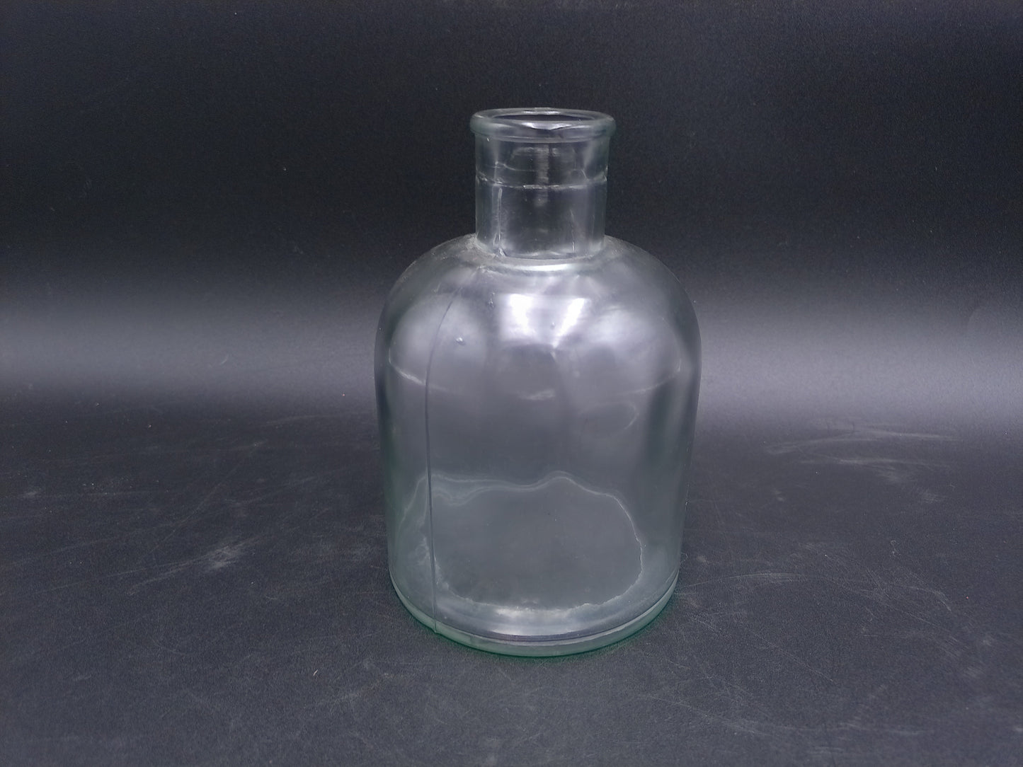 Glass set of 2 Candle holders with Handle and Glass bottle with plate