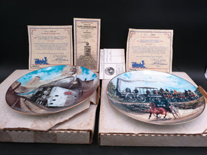 Competition by Jim Deneen Classic American Trains Plate Collection Lot of 2 Limited Edition