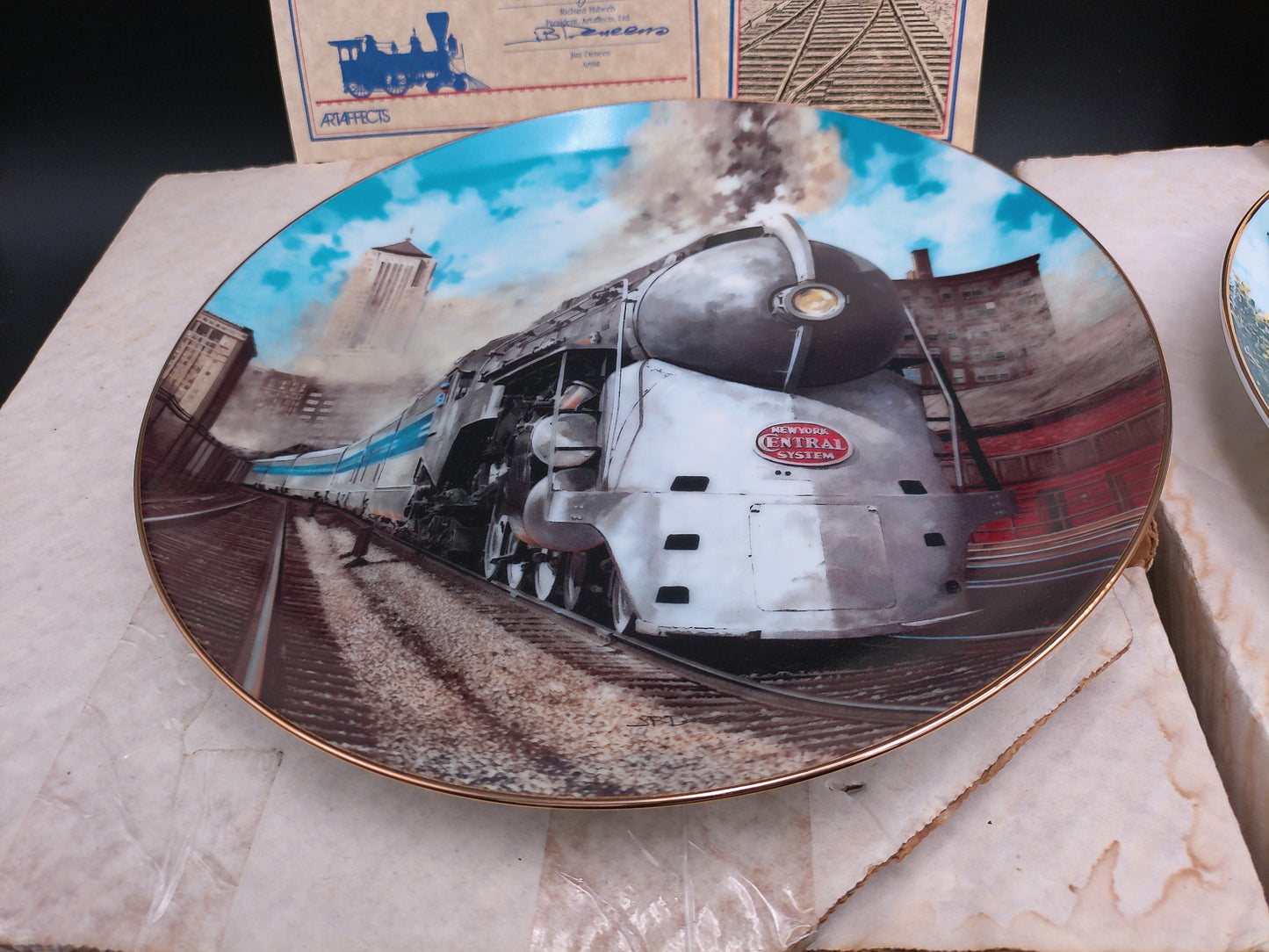 Competition by Jim Deneen Classic American Trains Plate Collection Lot of 2 Limited Edition