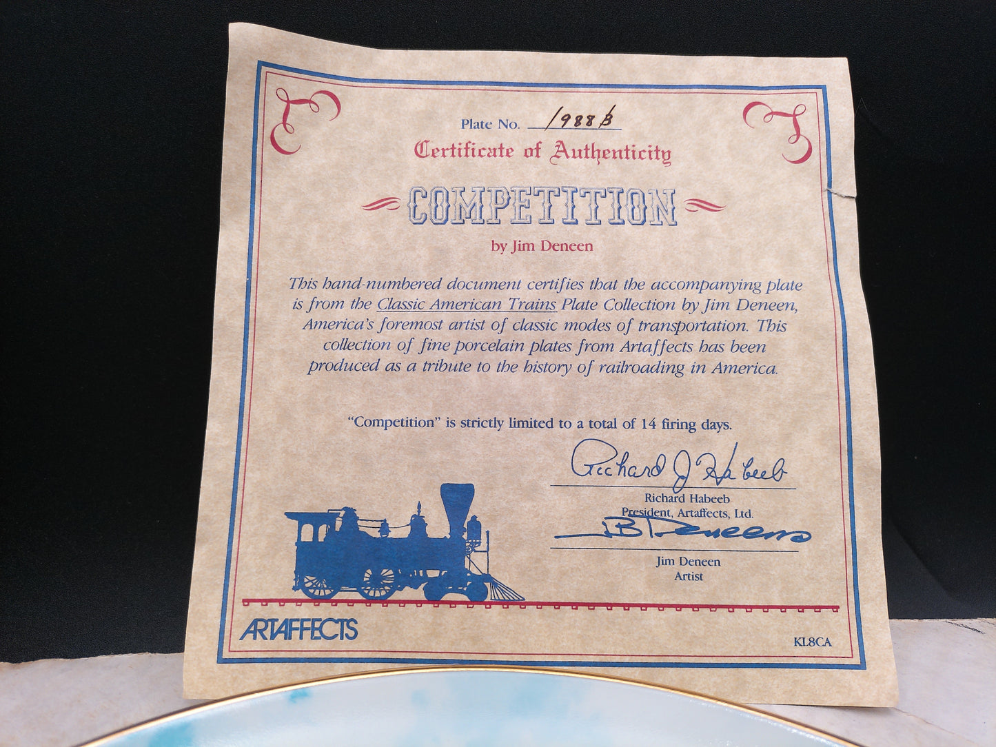 Competition by Jim Deneen Classic American Trains Plate Collection Lot of 2 Limited Edition