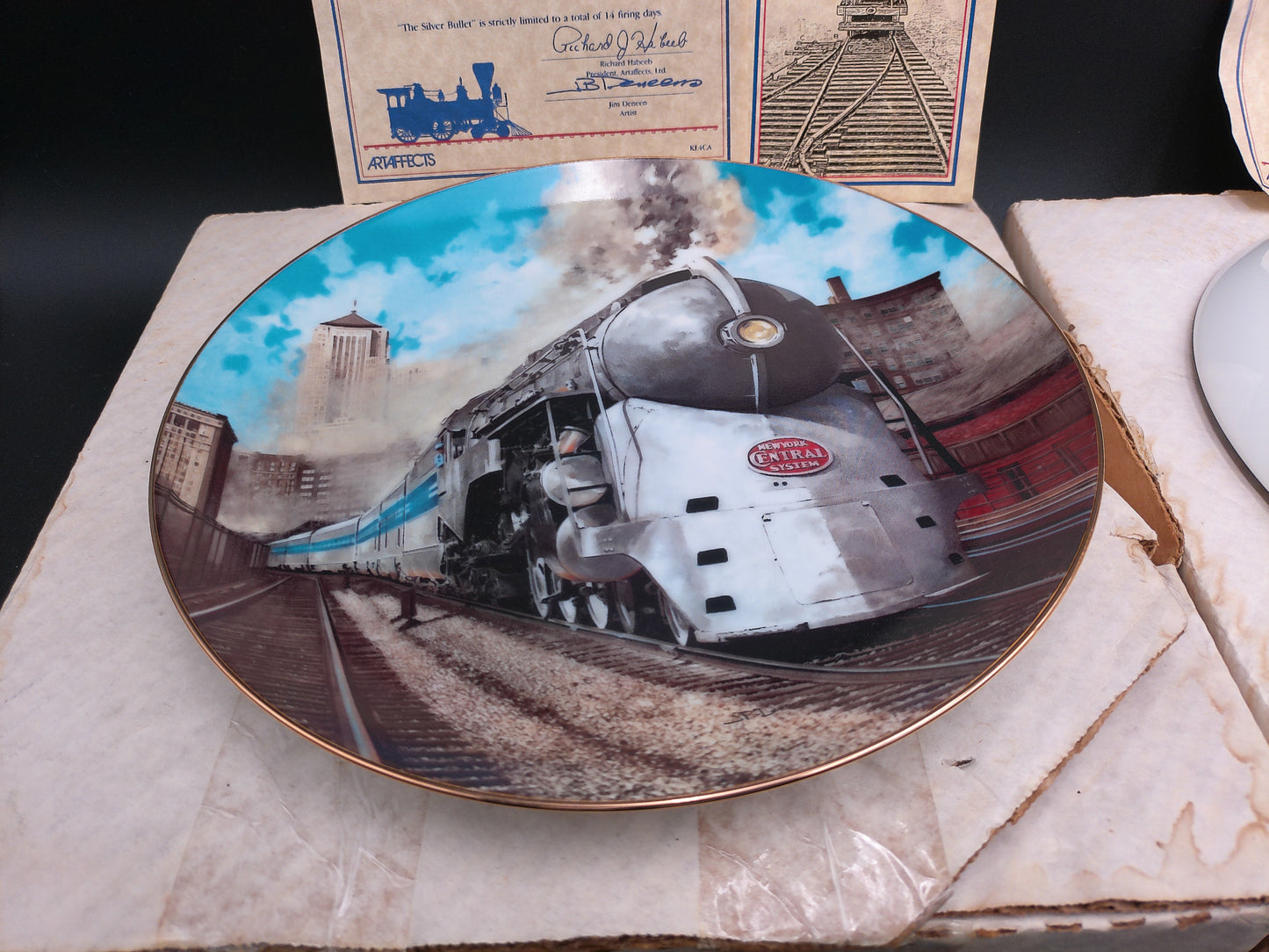 Competition by Jim Deneen Classic American Trains Plate Collection Lot of 2 Limited Edition