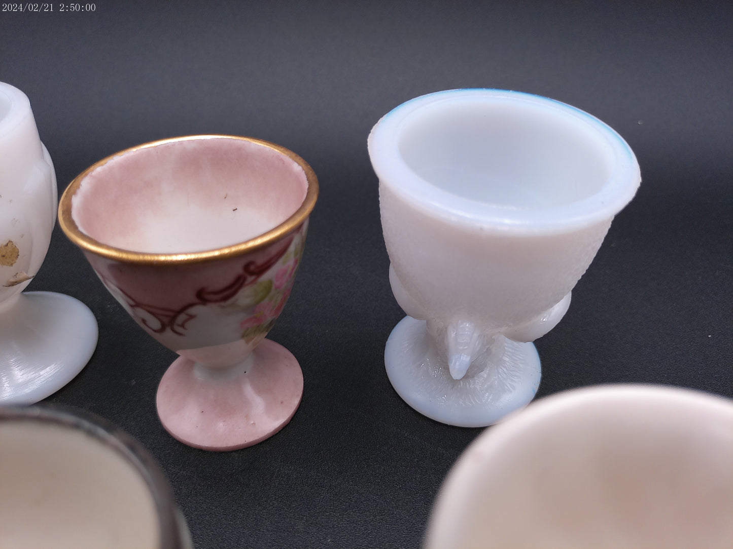 Collection of 10 Egg Cups including Royal Doulton Antique