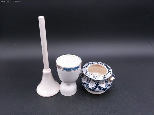 Egg cup and two other decorative china Vintage