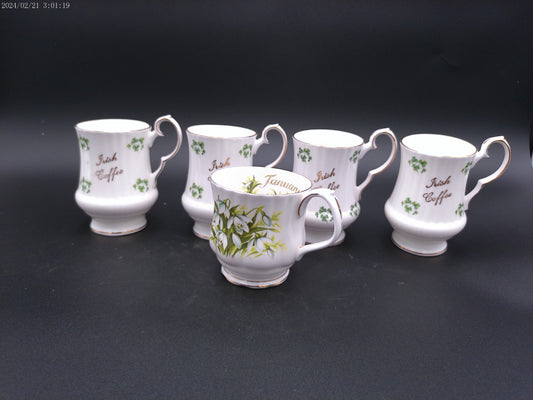 Royal Windsor Fine Bone Chinairish Coffe Cup England qty 4 & Royal Albert Demitasse Cup