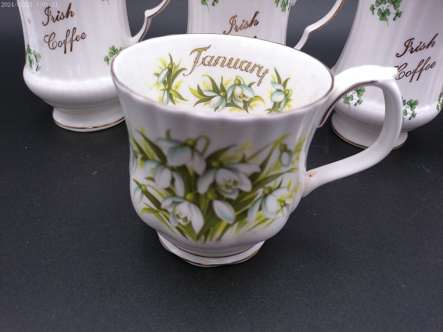 Royal Windsor Fine Bone Chinairish Coffe Cup England qty 4 & Royal Albert Demitasse Cup