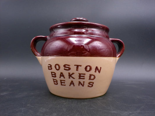 Boston Baked Beans Crock Jar - Stoneware Vintage