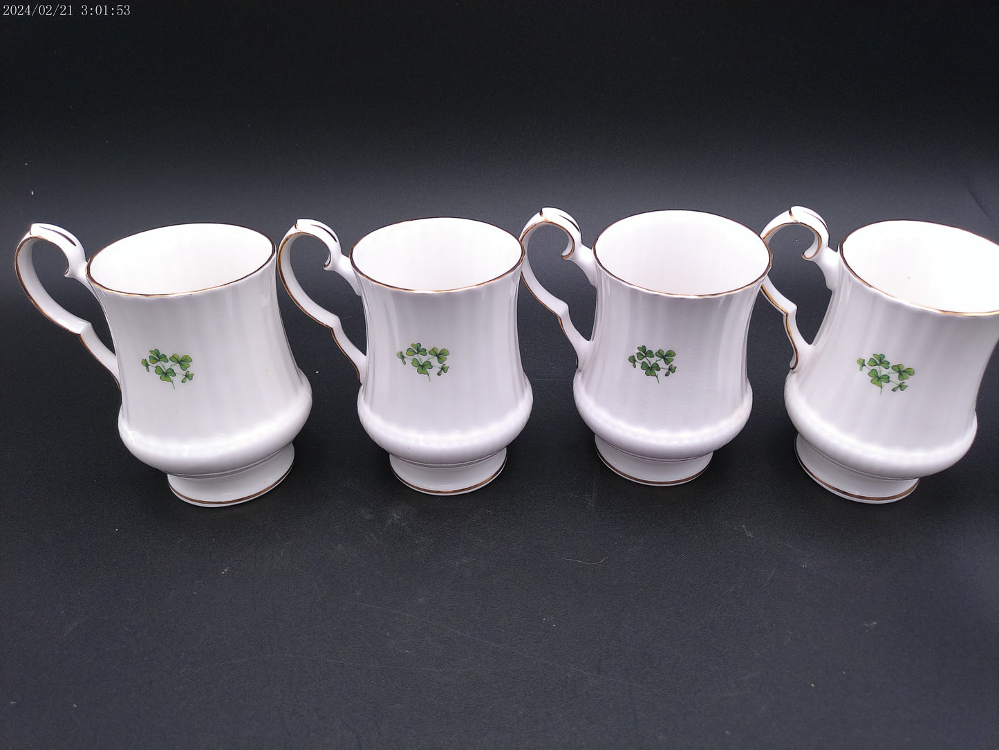 Royal Windsor Fine Bone Chinairish Coffe Cup England qty 4 & Royal Albert Demitasse Cup