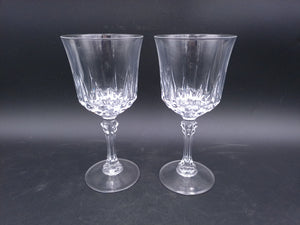 Water Goblet Wine Glass Crystal St. Germain Durand Vintage - Set of 2