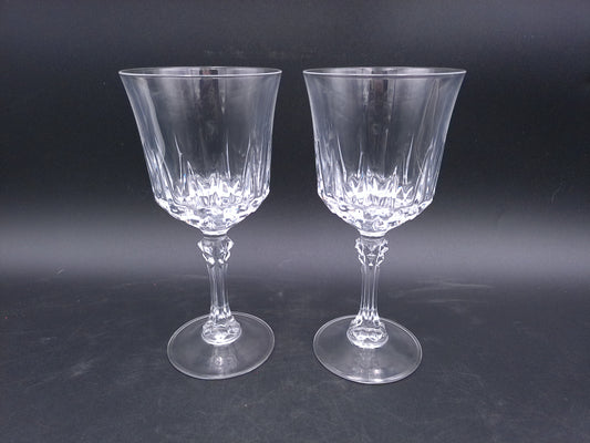 Water Goblet Wine Glass Crystal St. Germain Durand Vintage - Set of 2