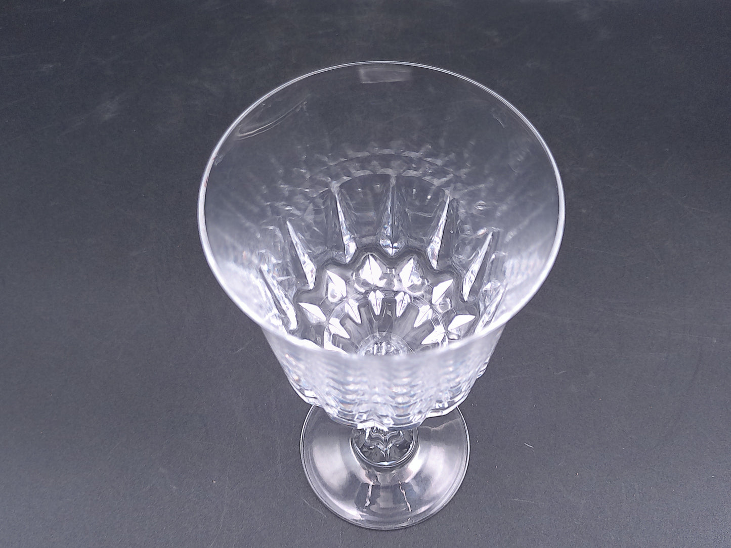 Water Goblet Wine Glass Crystal St. Germain Durand Vintage - Set of 2
