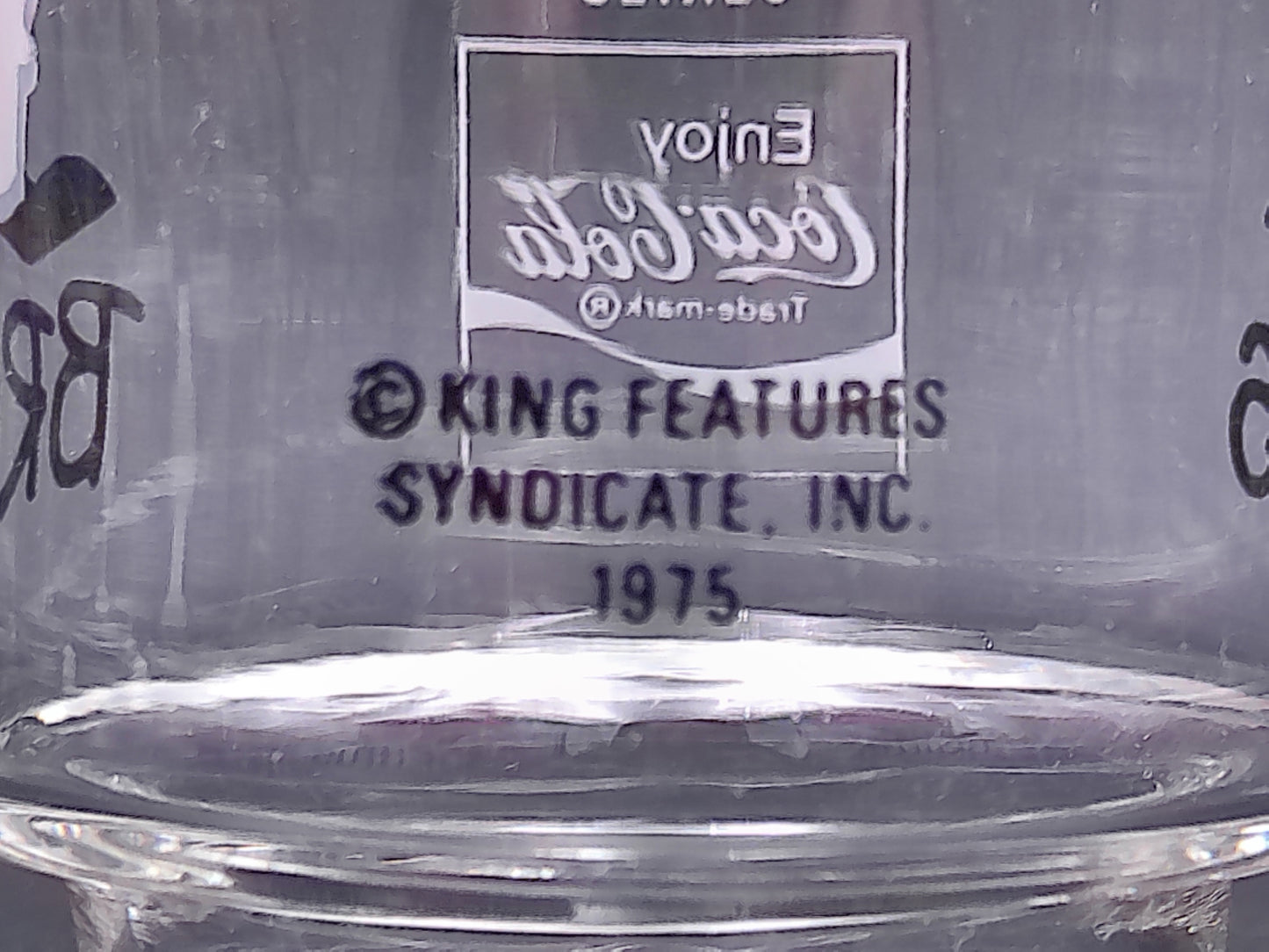 Coca Cola Kollect-A-Set Series Popeye Glasses Glass 1975