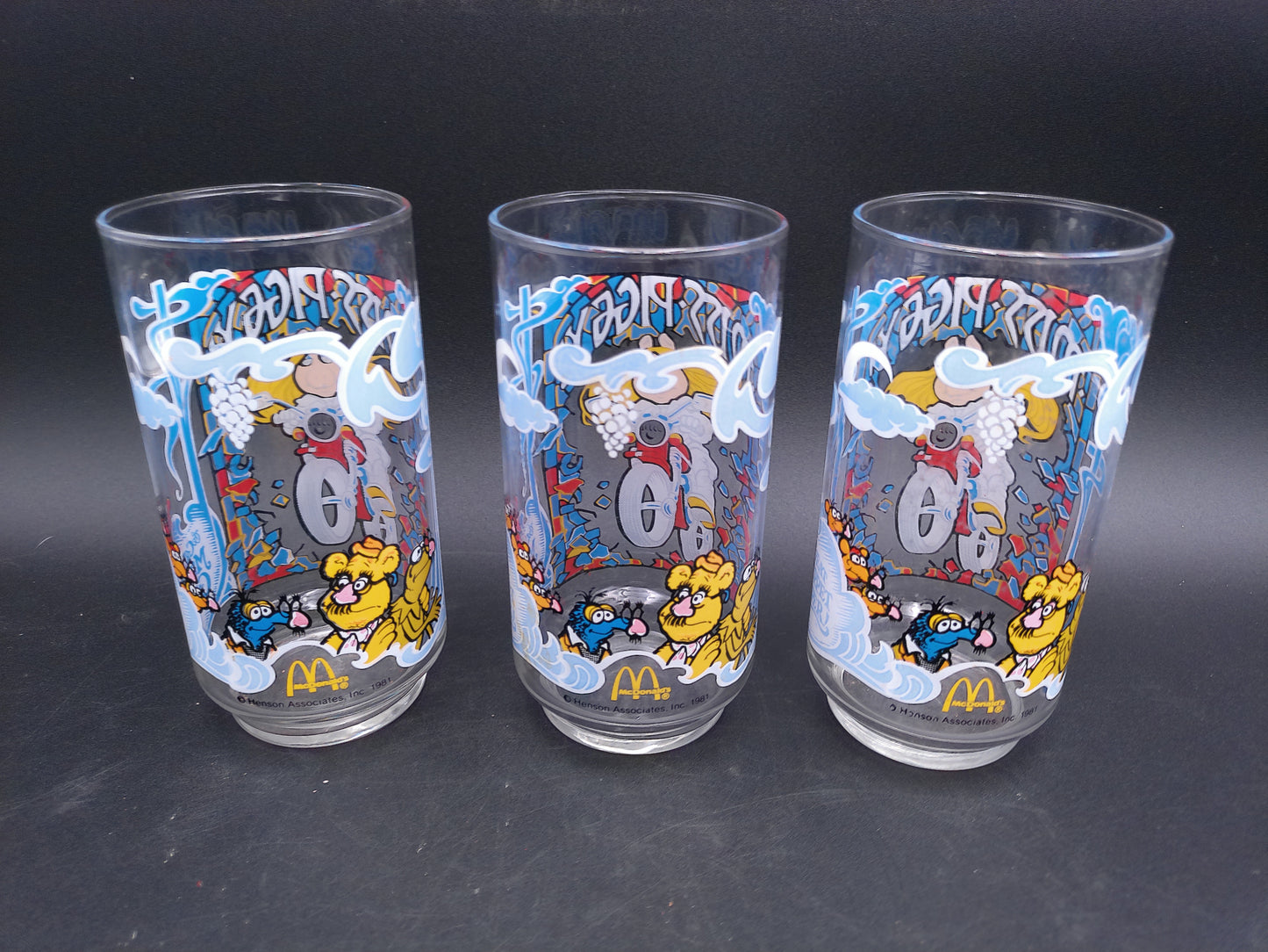 Set of 3 Vintage 1981 Miss Piggy The Great Muppet Caper Collectors McDonald’s